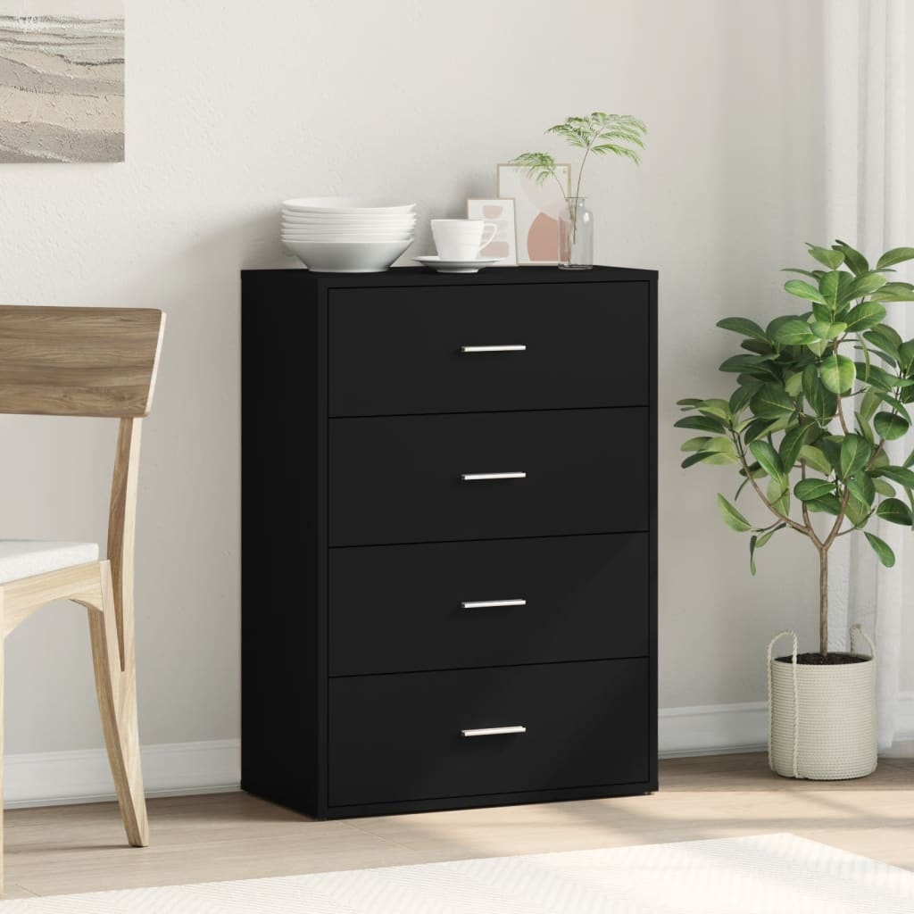 VidaXL Dressoir 60x31x84 cm bewerkt hout zwart