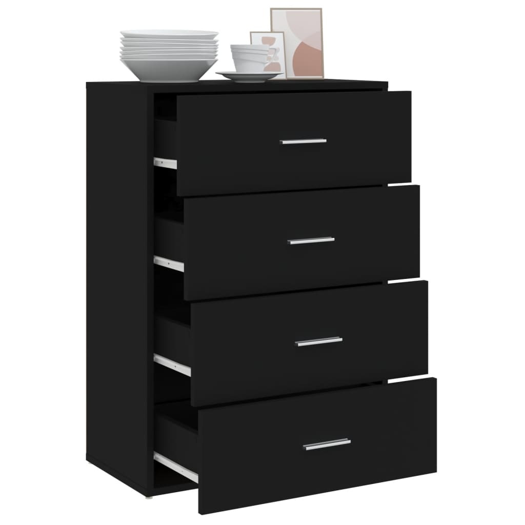 VidaXL Dressoir 60x31x84 cm bewerkt hout zwart