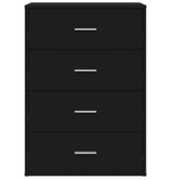 VidaXL Dressoir 60x31x84 cm bewerkt hout zwart