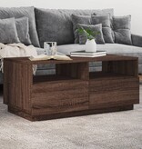 VidaXL Salontafel met LED-verlichting 90x49x40 cm bruineikenkleurig