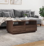 VidaXL Salontafel met LED-verlichting 90x49x40 cm bruineikenkleurig