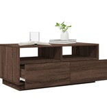 VidaXL Salontafel met LED-verlichting 90x49x40 cm bruineikenkleurig