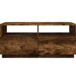 VidaXL Salontafel met LED-verlichting 90x49x40 cm gerookt eikenkleurig
