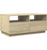 VidaXL Salontafel met LED-verlichting 90x49x40 cm sonoma eikenkleurig
