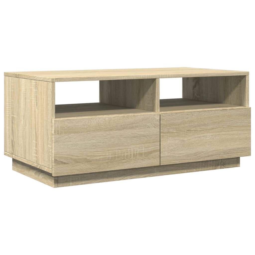 VidaXL Salontafel met LED-verlichting 90x49x40 cm sonoma eikenkleurig