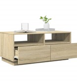 VidaXL Salontafel met LED-verlichting 90x49x40 cm sonoma eikenkleurig