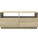 VidaXL Salontafel met LED-verlichting 90x49x40 cm sonoma eikenkleurig