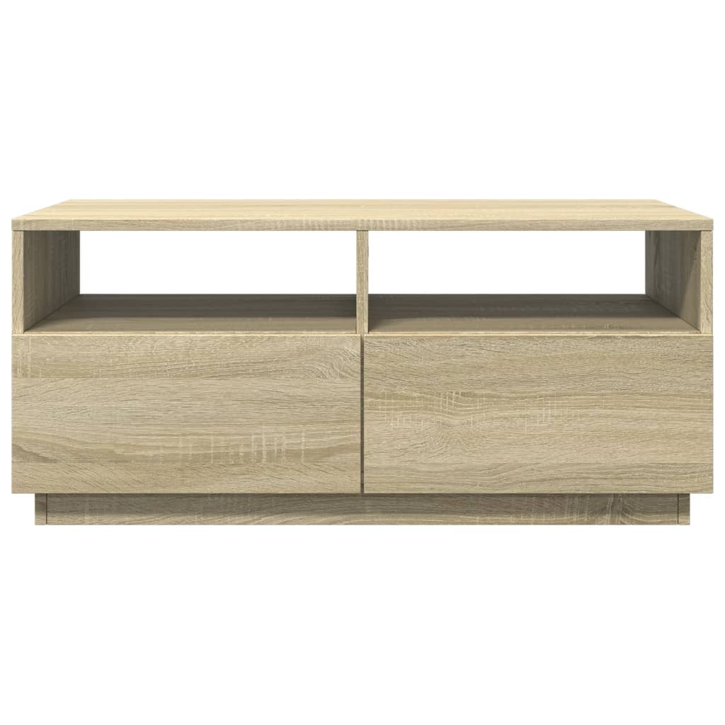 VidaXL Salontafel met LED-verlichting 90x49x40 cm sonoma eikenkleurig