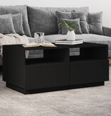 VidaXL Salontafel met LED-verlichting 90x49x40 cm zwart