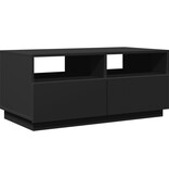 VidaXL Salontafel met LED-verlichting 90x49x40 cm zwart