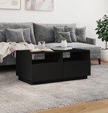 VidaXL Salontafel met LED-verlichting 90x49x40 cm zwart