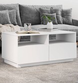 VidaXL Salontafel met LED-verlichting 90x49x40 cm wit