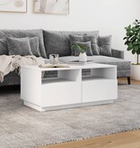 VidaXL Salontafel met LED-verlichting 90x49x40 cm wit