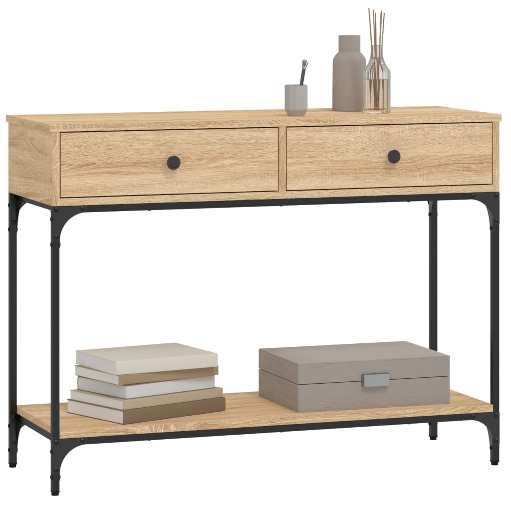 VidaXL Wandtafel 100x34,5x75 cm bewerkt hout sonoma eikenkleurig