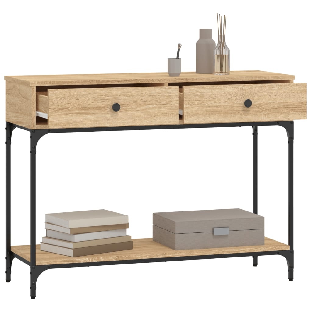 VidaXL Wandtafel 100x34,5x75 cm bewerkt hout sonoma eikenkleurig