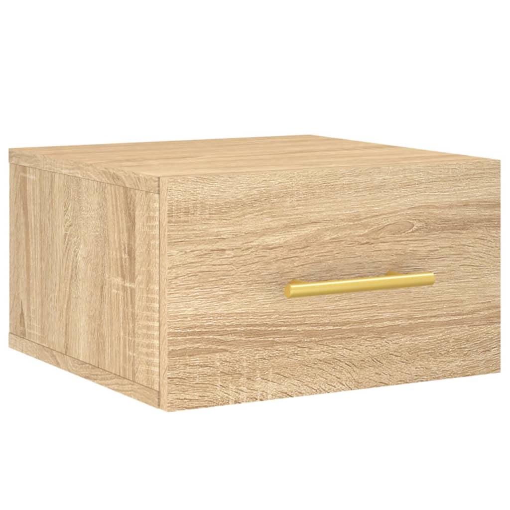 VidaXL Nachtkastje wandgemonteerd 35x35x20 cm sonoma eikenkleurig