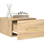 VidaXL Nachtkastje wandgemonteerd 35x35x20 cm sonoma eikenkleurig
