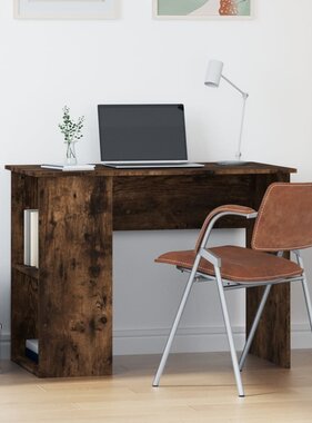 VidaXL Bureau 100x55x75 cm bewerkt hout gerookt eikenkleurig