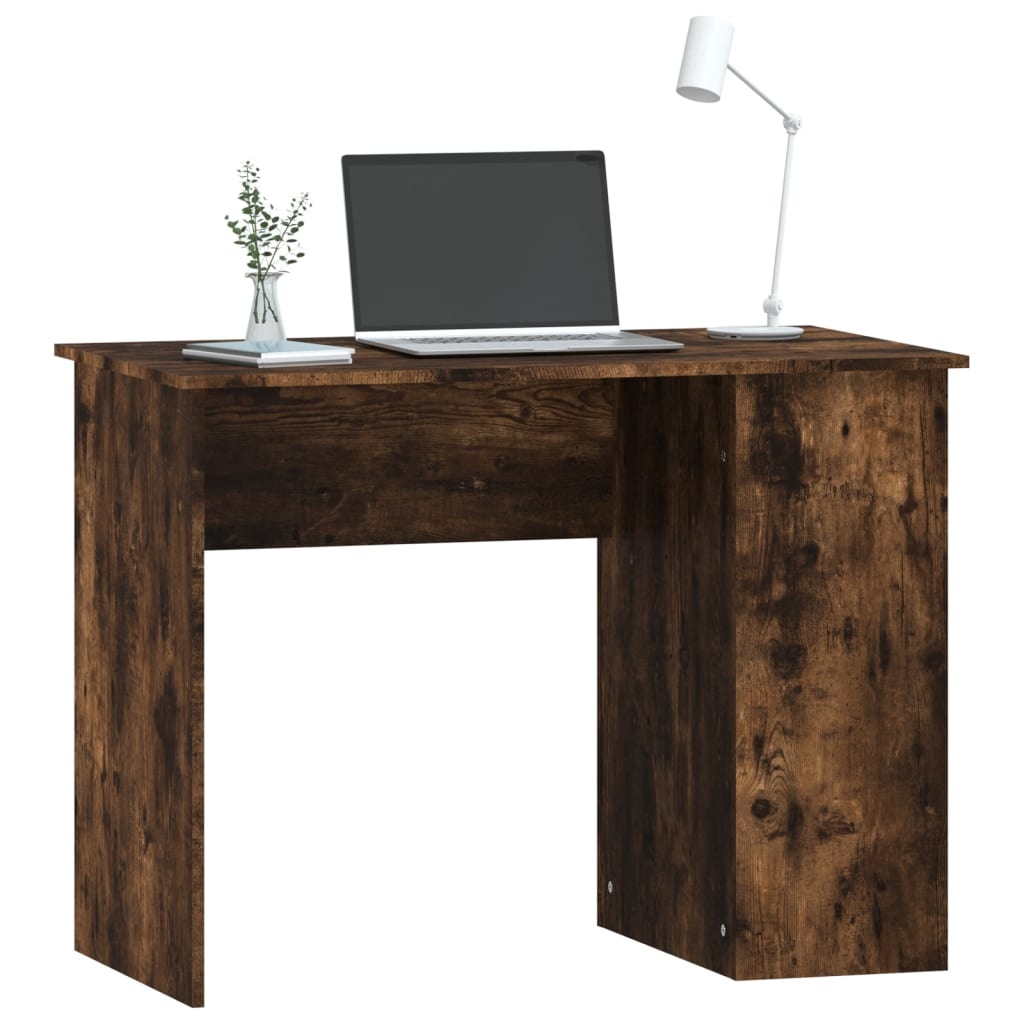 VidaXL Bureau 100x55x75 cm bewerkt hout gerookt eikenkleurig
