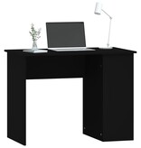 VidaXL Bureau 100x55x75 cm bewerkt hout zwart