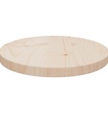 VidaXL Tafelblad Ø30x2,5 cm massief grenenhout