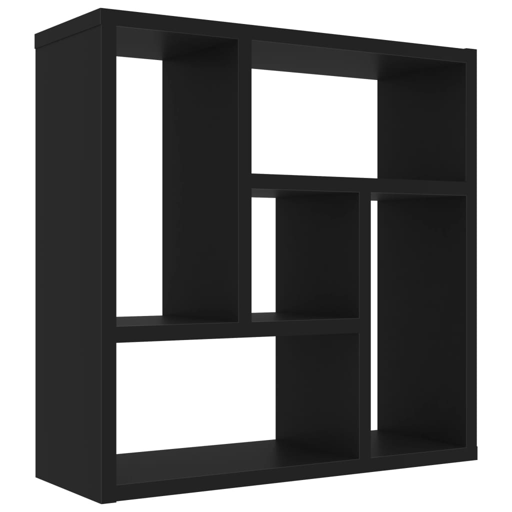 VidaXL Wandschap 45,1x16x45,1 cm spaanplaat zwart