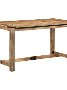 vidaXL Eettafel 140x70x75 cm massief mangohout