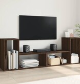 VidaXL Tv-meubelen 2 st 75x30x50 cm bewerkt hout bruin eikenkleurig