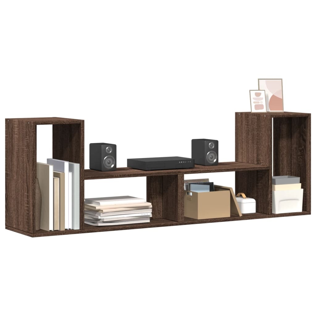 VidaXL Tv-meubelen 2 st 75x30x50 cm bewerkt hout bruin eikenkleurig