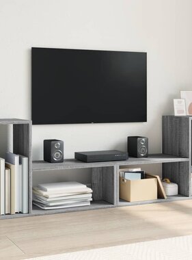 VidaXL Tv-meubelen 2 st 75x30x50 cm bewerkt hout grijs sonoma eiken