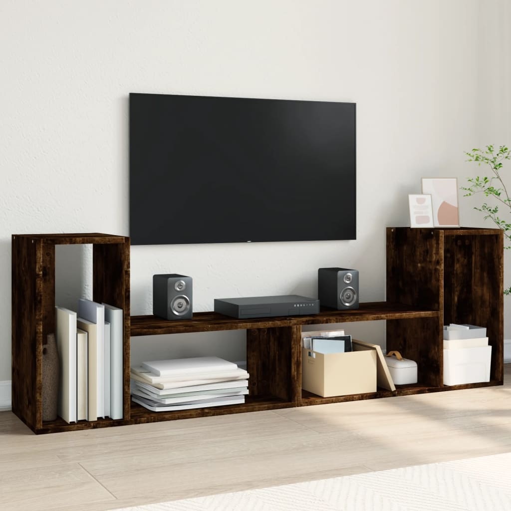 VidaXL Tv-meubelen 2 st 75x30x50 cm bewerkt hout gerookt eikenkleurig