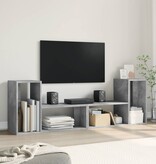 VidaXL Tv-meubelen 2 st 75x30x50 cm bewerkt hout betongrijs