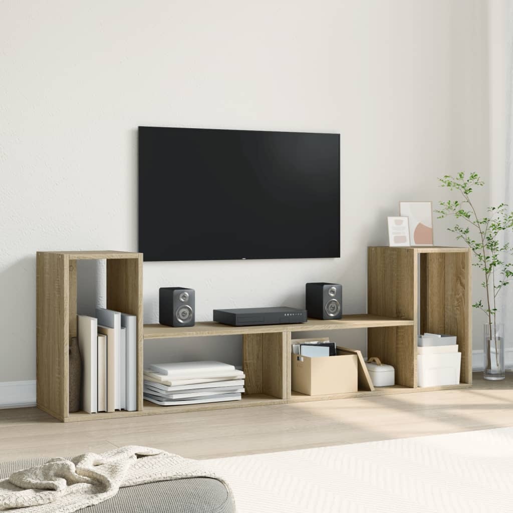 VidaXL Tv-meubelen 2 st 75x30x50 cm bewerkt hout sonoma eikenkleurig