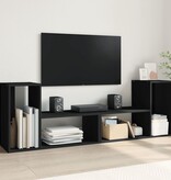 VidaXL Tv-meubelen 2 st 75x30x50 cm bewerkt hout zwart