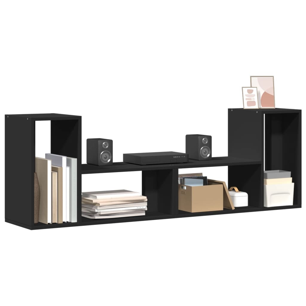 VidaXL Tv-meubelen 2 st 75x30x50 cm bewerkt hout zwart