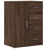 VidaXL Dressoir 59x39x80 cm bewerkt hout bruin eikenkleur