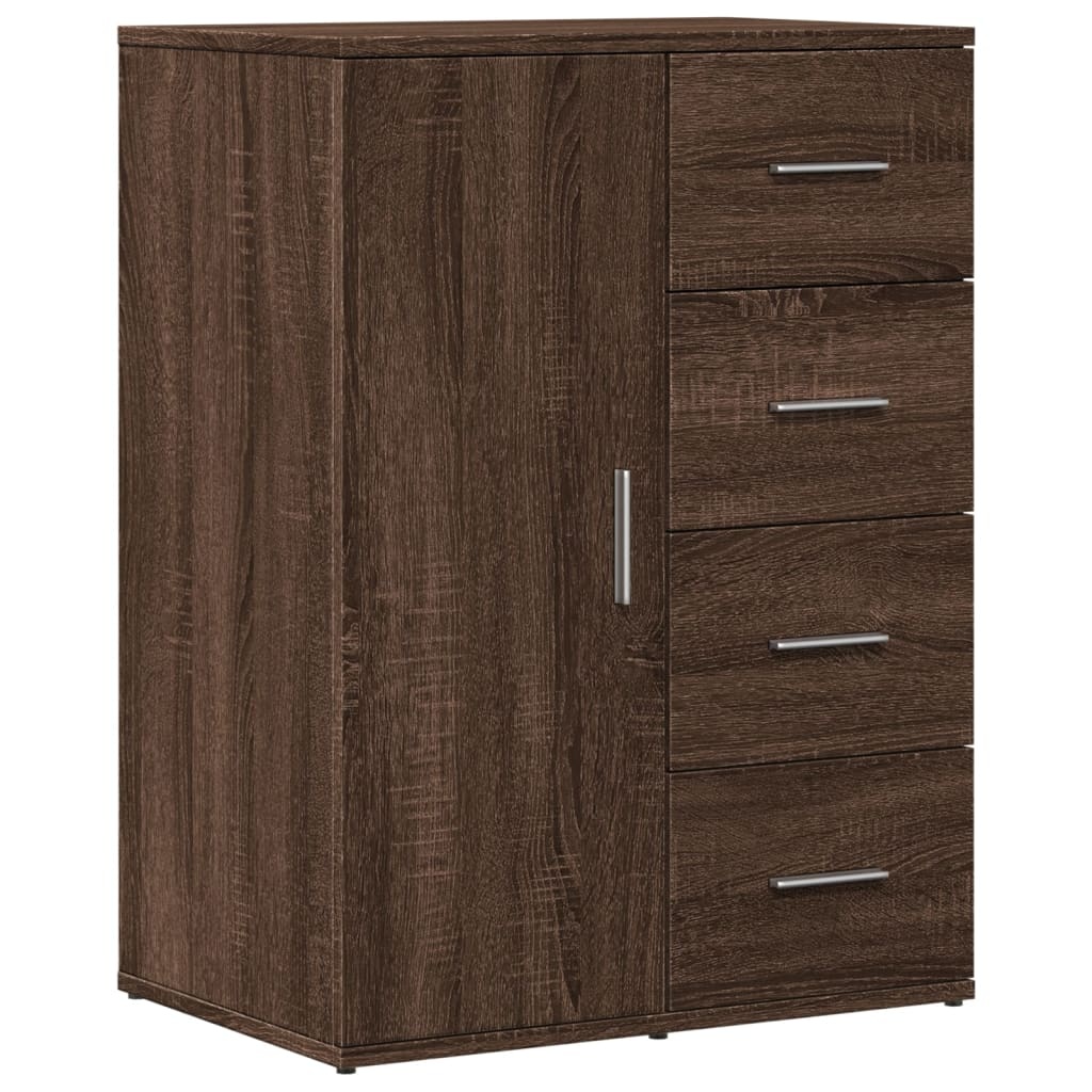 VidaXL Dressoir 59x39x80 cm bewerkt hout bruin eikenkleur