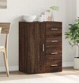 VidaXL Dressoir 59x39x80 cm bewerkt hout bruin eikenkleur