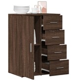 VidaXL Dressoir 59x39x80 cm bewerkt hout bruin eikenkleur