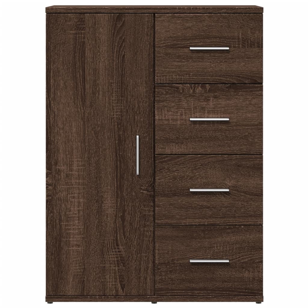 VidaXL Dressoir 59x39x80 cm bewerkt hout bruin eikenkleur