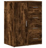 VidaXL Dressoir 59x39x80 cm bewerkt hout gerookt eikenkleurig