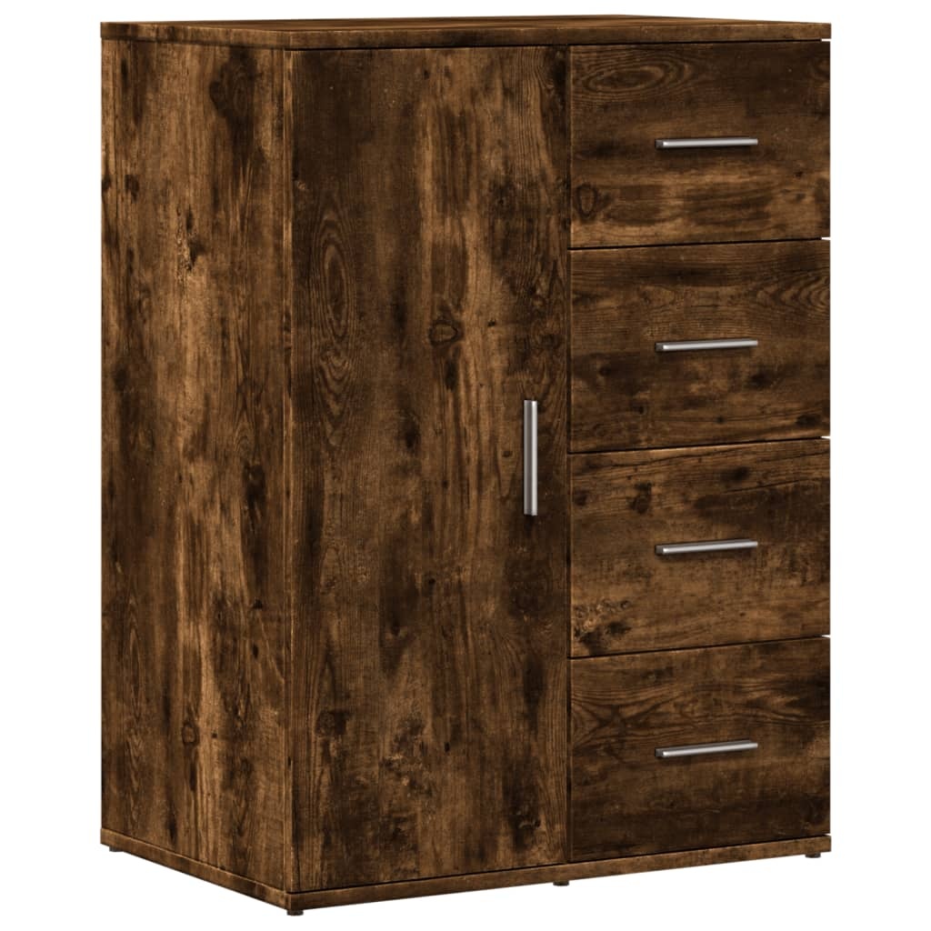 VidaXL Dressoir 59x39x80 cm bewerkt hout gerookt eikenkleurig