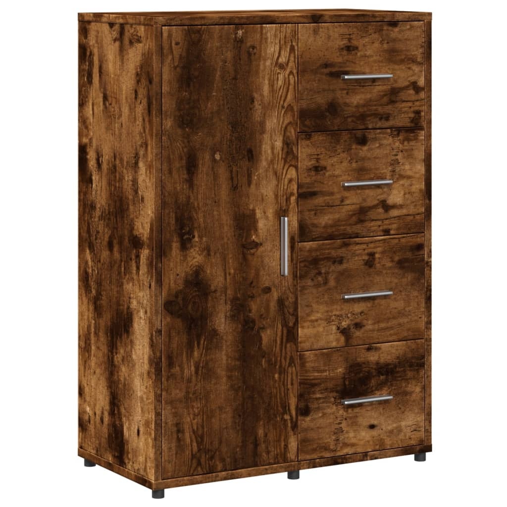 VidaXL Dressoir 60x31x84 cm bewerkt hout gerookt eikenkleurig