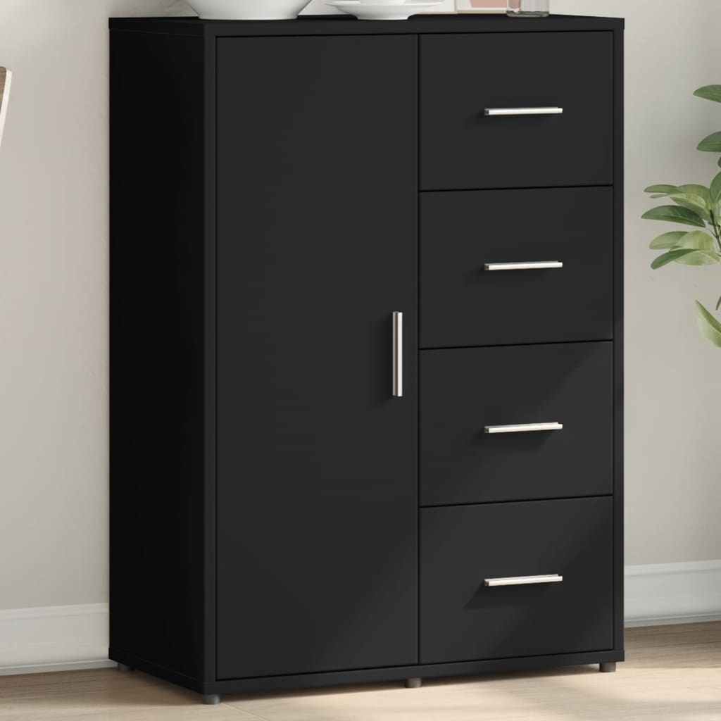 VidaXL Dressoir 60x31x84 cm bewerkt hout zwart