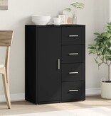 VidaXL Dressoir 60x31x84 cm bewerkt hout zwart