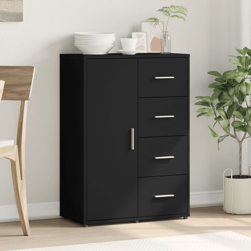 VidaXL Dressoir 60x31x84 cm bewerkt hout zwart