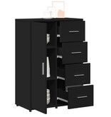 VidaXL Dressoir 60x31x84 cm bewerkt hout zwart