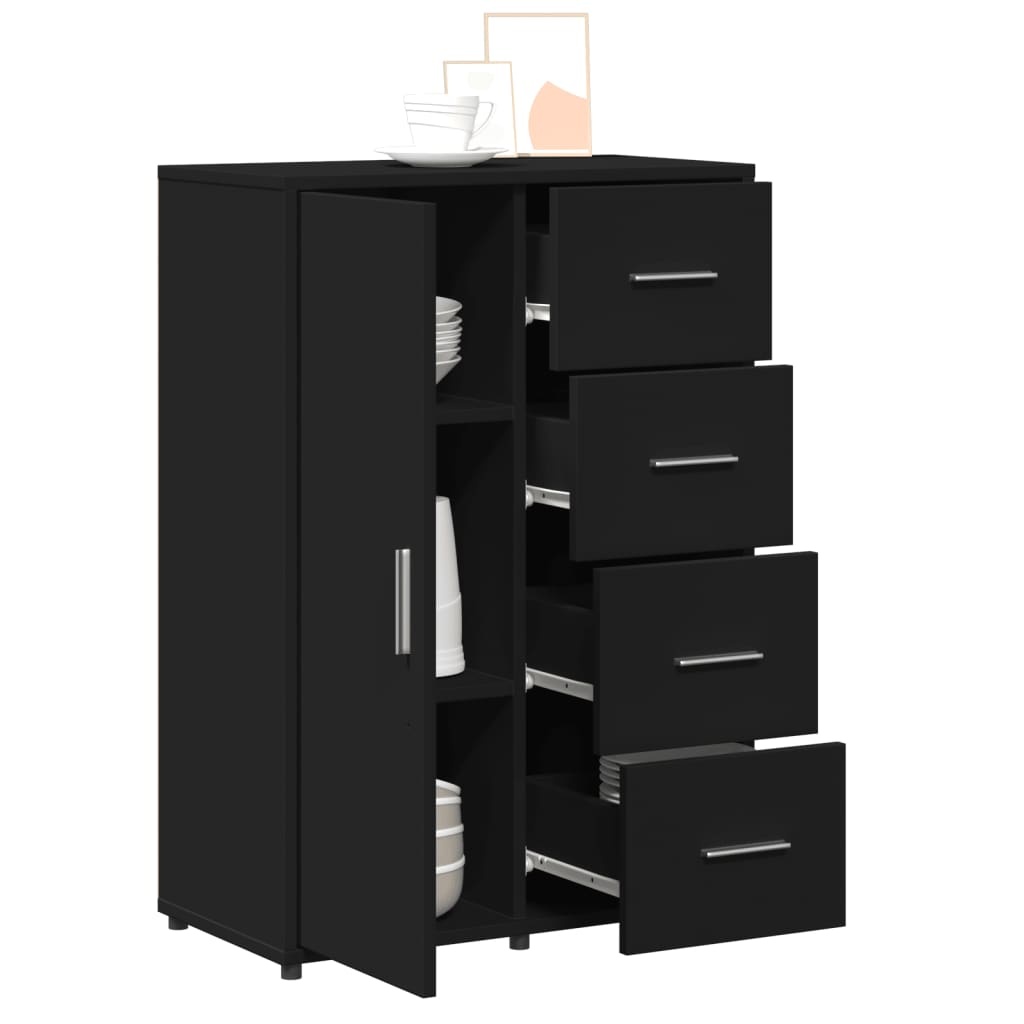 VidaXL Dressoir 60x31x84 cm bewerkt hout zwart