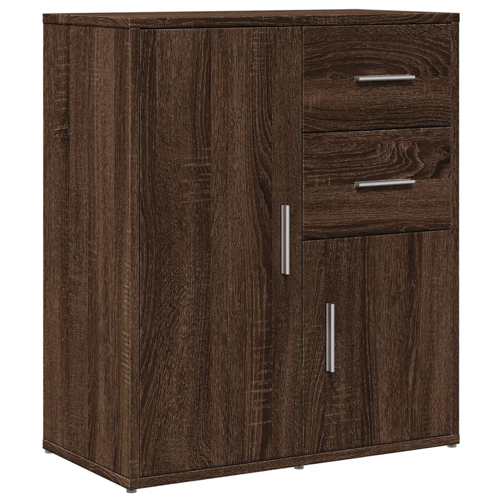 VidaXL Dressoir 60x31x70 cm bewerkt hout bruin eikenkleurig