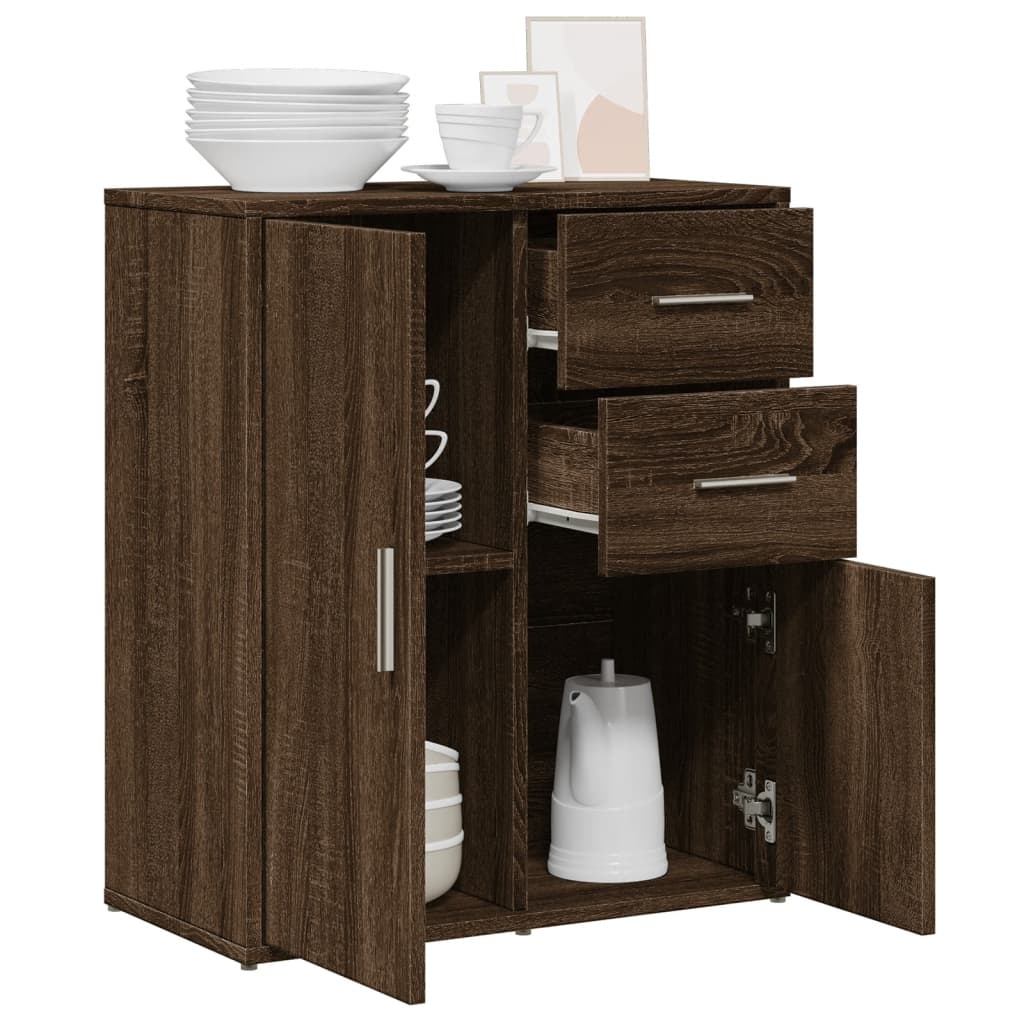 VidaXL Dressoir 60x31x70 cm bewerkt hout bruin eikenkleurig
